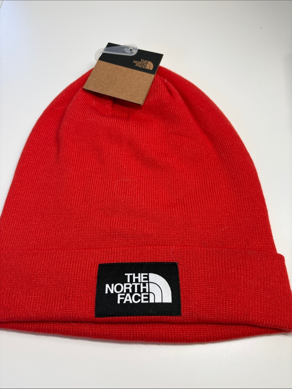 The North Face NWT Orange Poly Dockworker Beanie one size